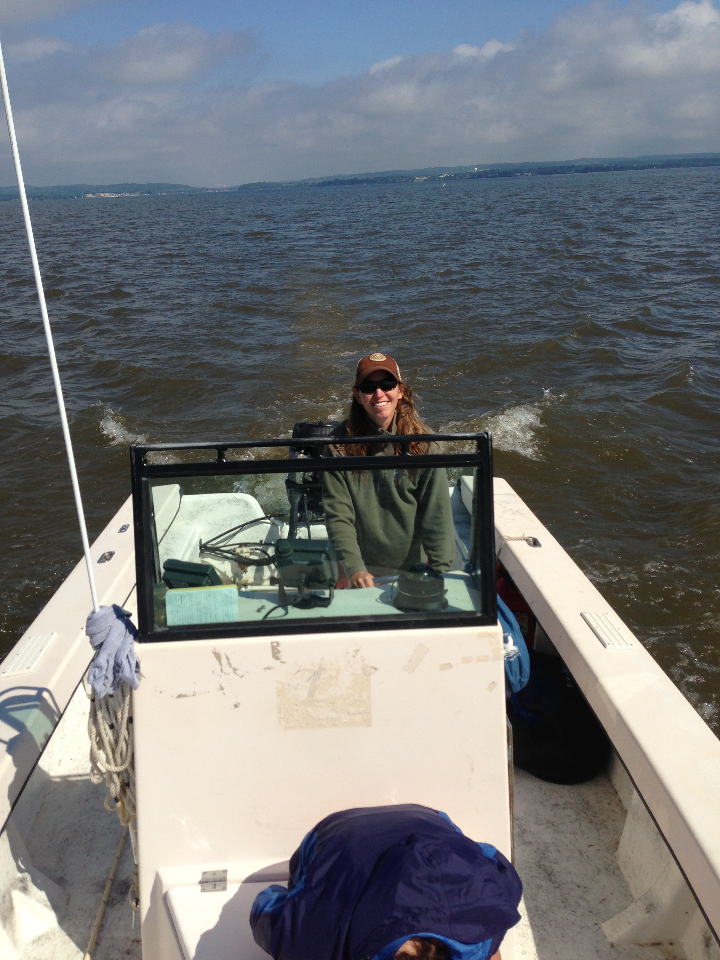 driving the skiff.